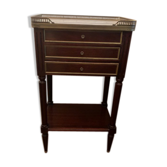 Bedside mahogany and marble