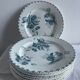 Set of 10 flat plates Terre de Fer XIXth, "Madrid"