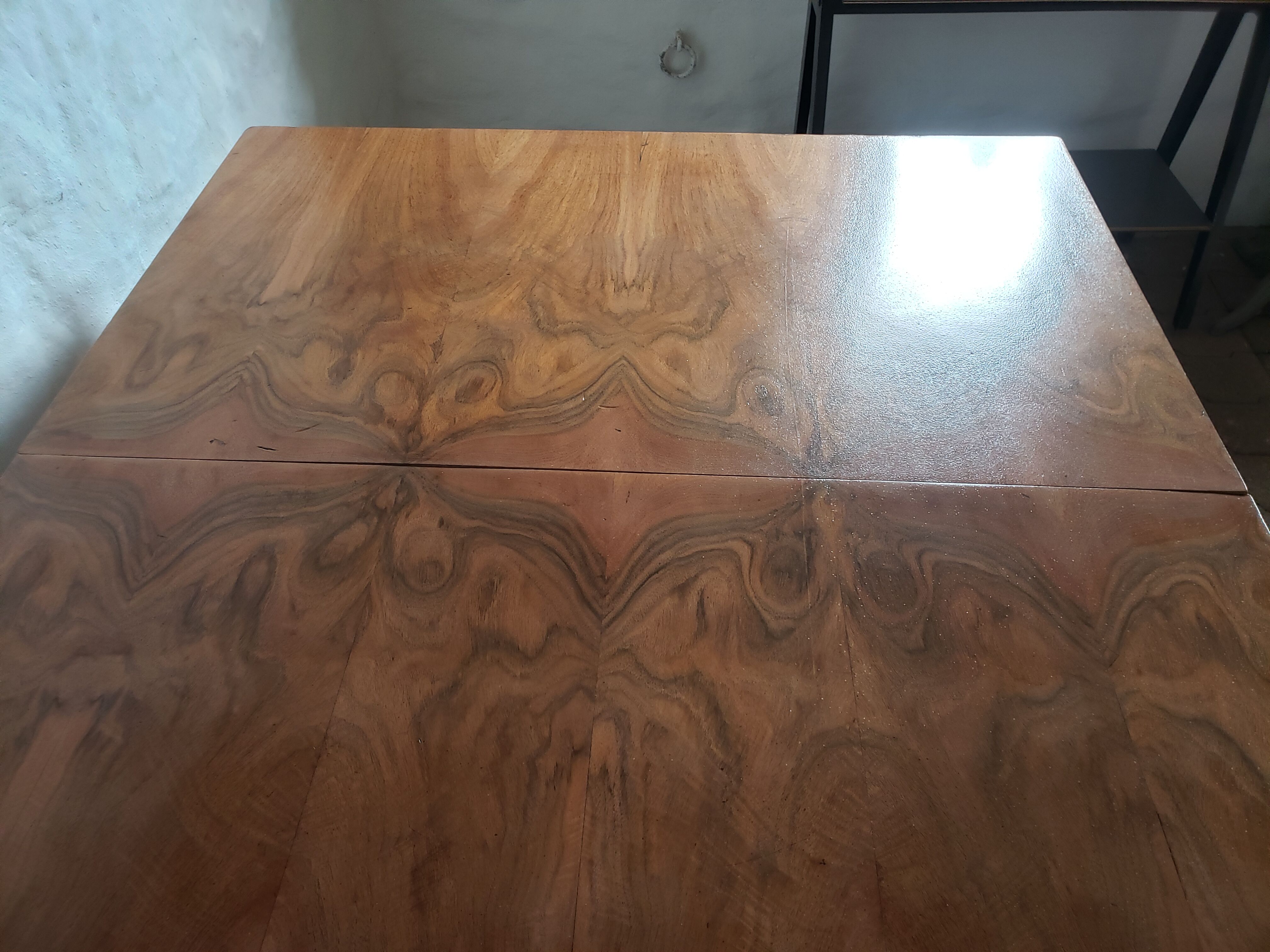 Walnut art-deco table
