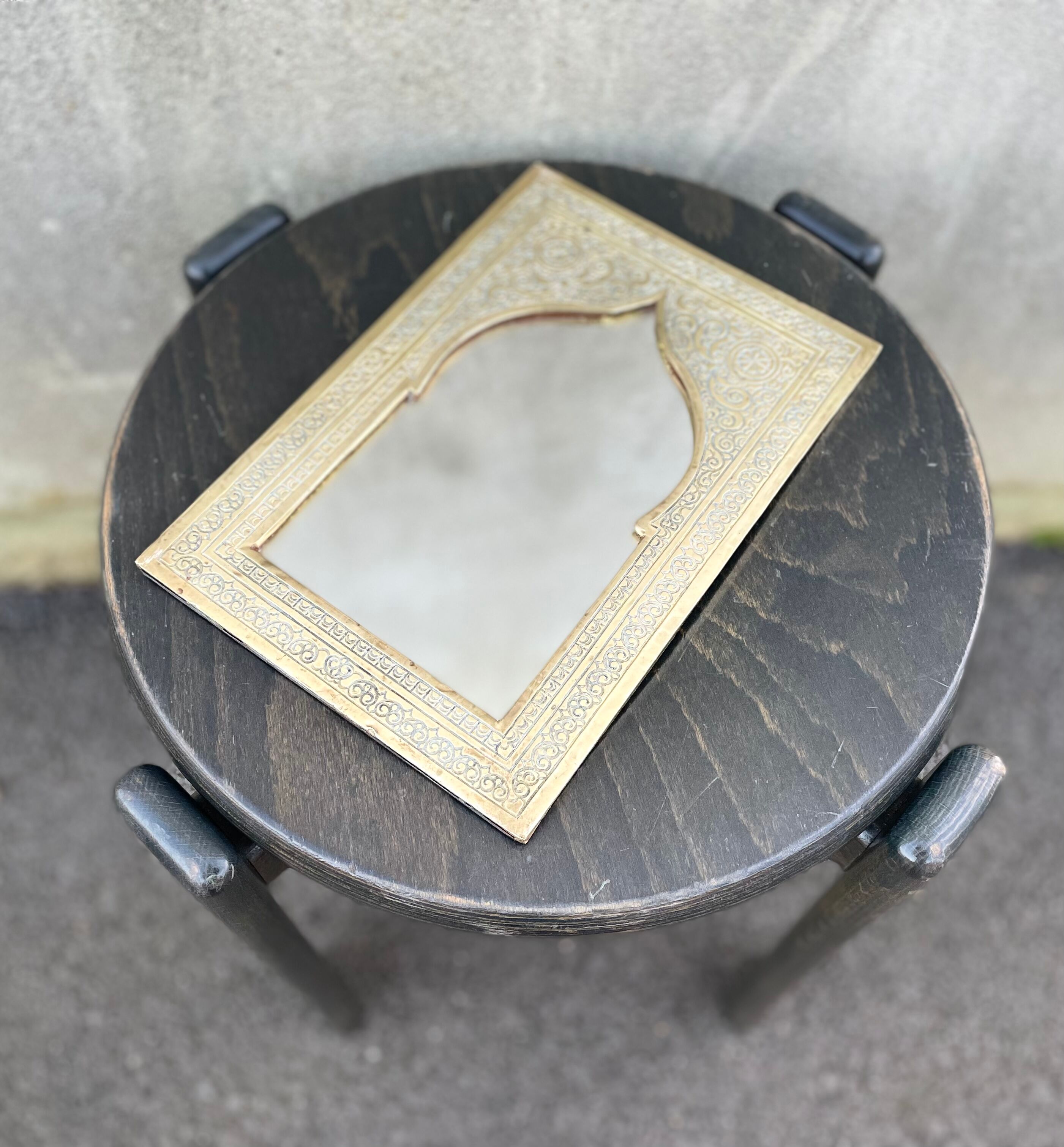 Moroccan brass mirror 19x28cm