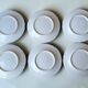 6 dessert plates in porcelain Old Paris 19th century