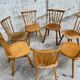 Série Lot de 7 anciennes chaises bistrot