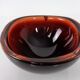 Swedish Burgundy Glass Bowl from Orrefors, 1960s