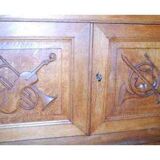 2-door oak bahut furniture