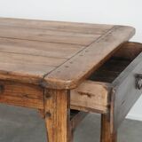 Antique French dining table made of fruitwood  from the late 18th century