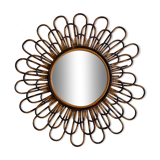 Rattan sun mirror