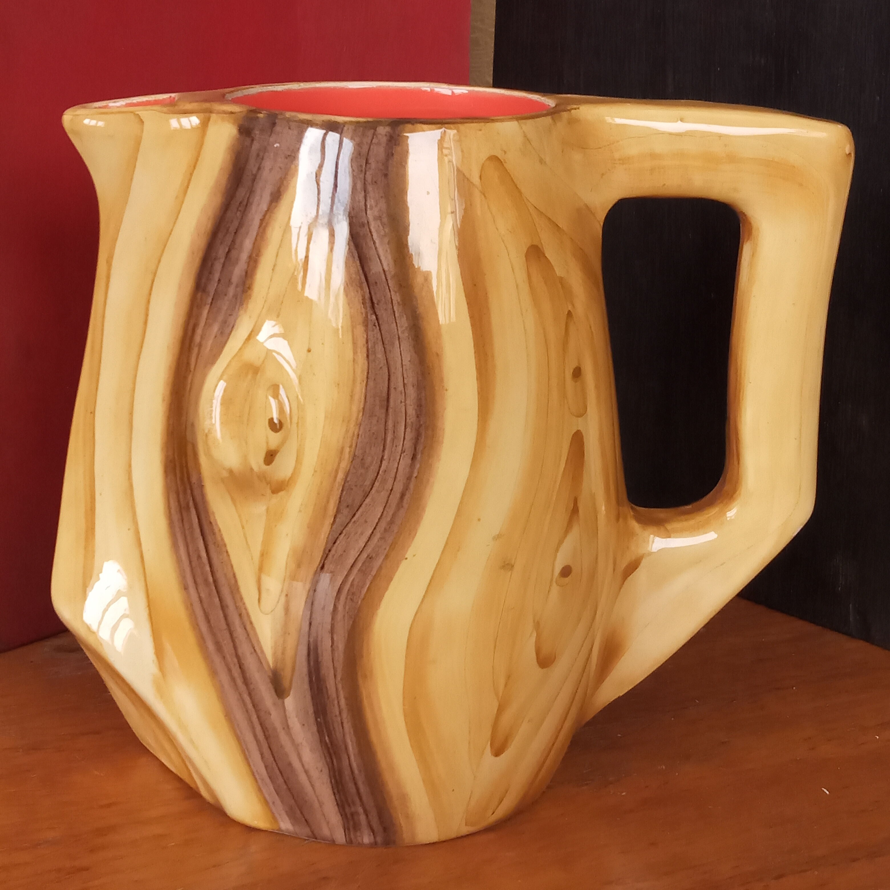 Pichet vallauris en céramique faux bois