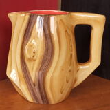 Pichet vallauris en céramique faux bois