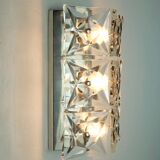 Kinkeldey mid century SCONCE crystal glass and chrome 6 glass prisms 1960s
