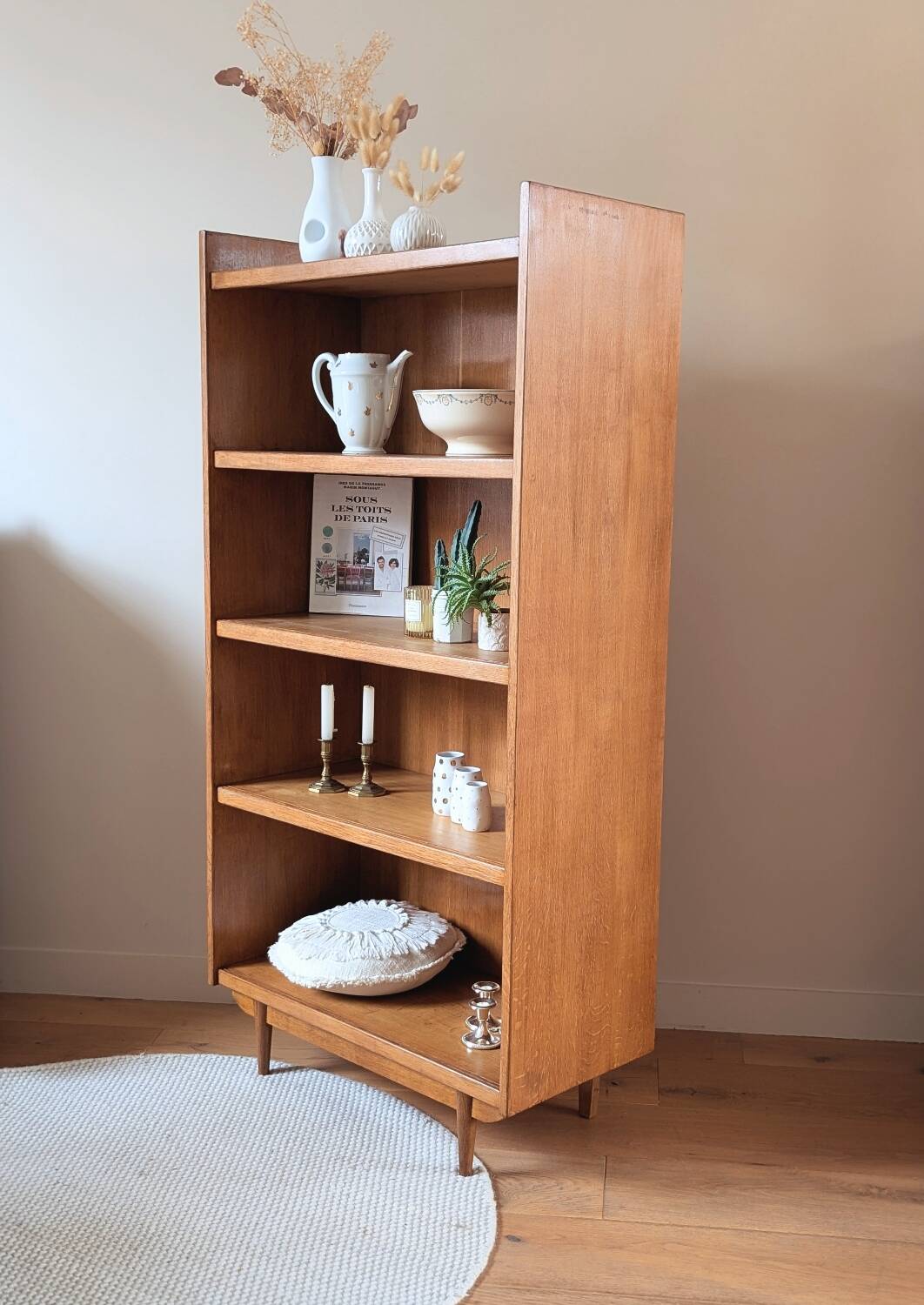 Vintage Danish Scandinavian design bookshelf.