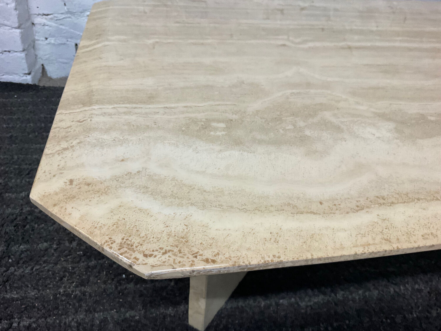 Travertine coffee table from the 70s Italy