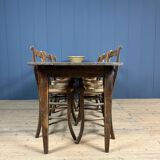 Rustic French oak farmhouse dining table