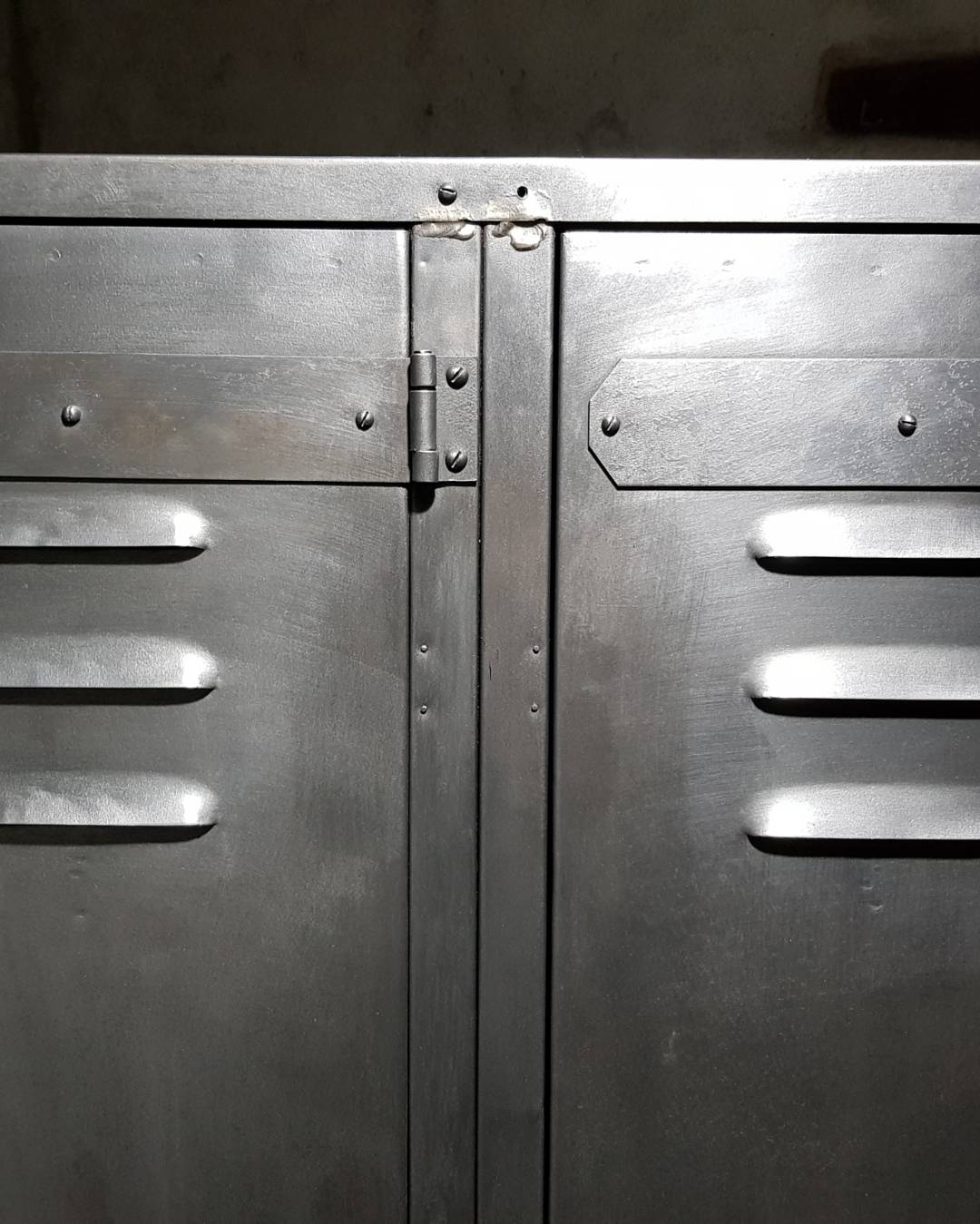 Old wardrobe 2 doors metal