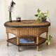Vintage rattan coffee table – 1970s Riviera spirit