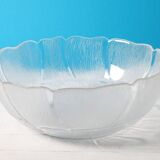 Salad Bowl Fleur, Vintage Decorative Clear Large Fruit Glass Bowl / Arcoroc