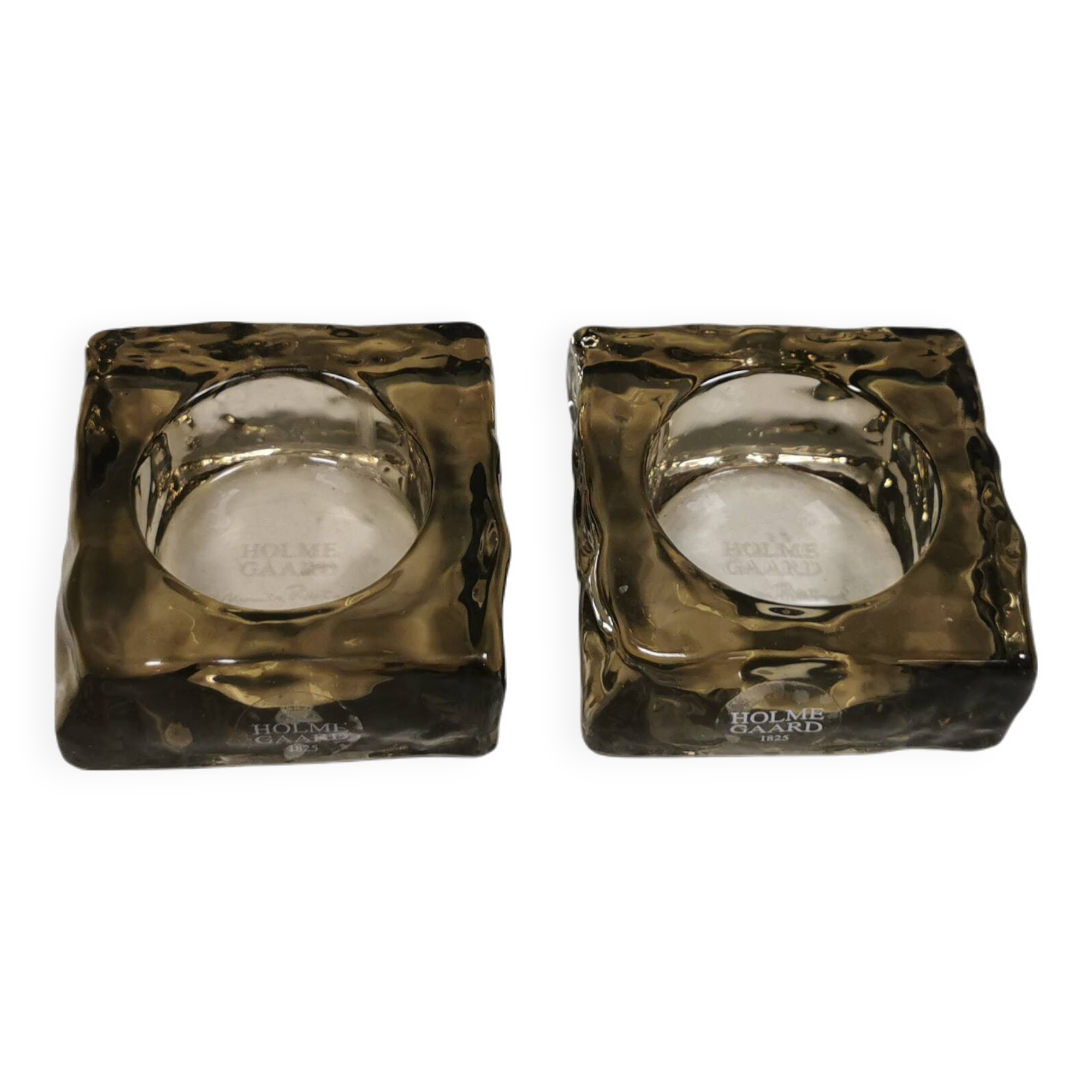 Two beautiful “cobblestone” candlesticks by Monica Ritterband 2004