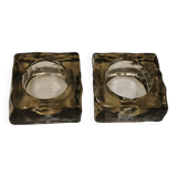 Deux magnifiques bougeoirs « pavés » de Monica Ritterband 2004