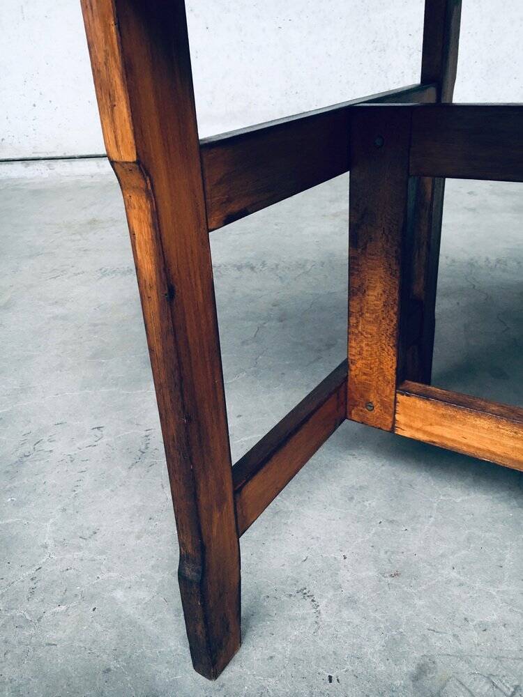 Patinated Wood Garden Table, 1970s