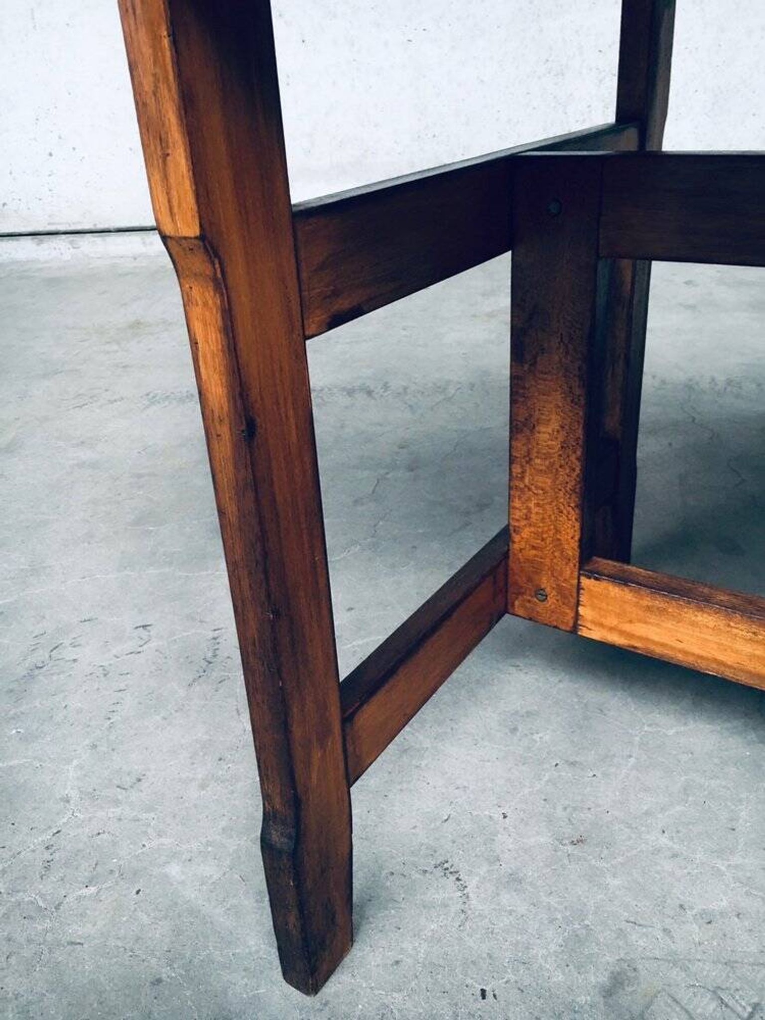 Patinated Wood Garden Table, 1970s