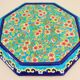 Glazed ceramic trivet, Longwy enamels, art deco