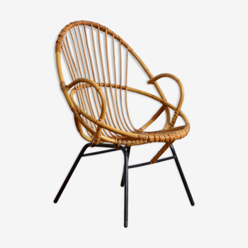 Vintage rattan armchair