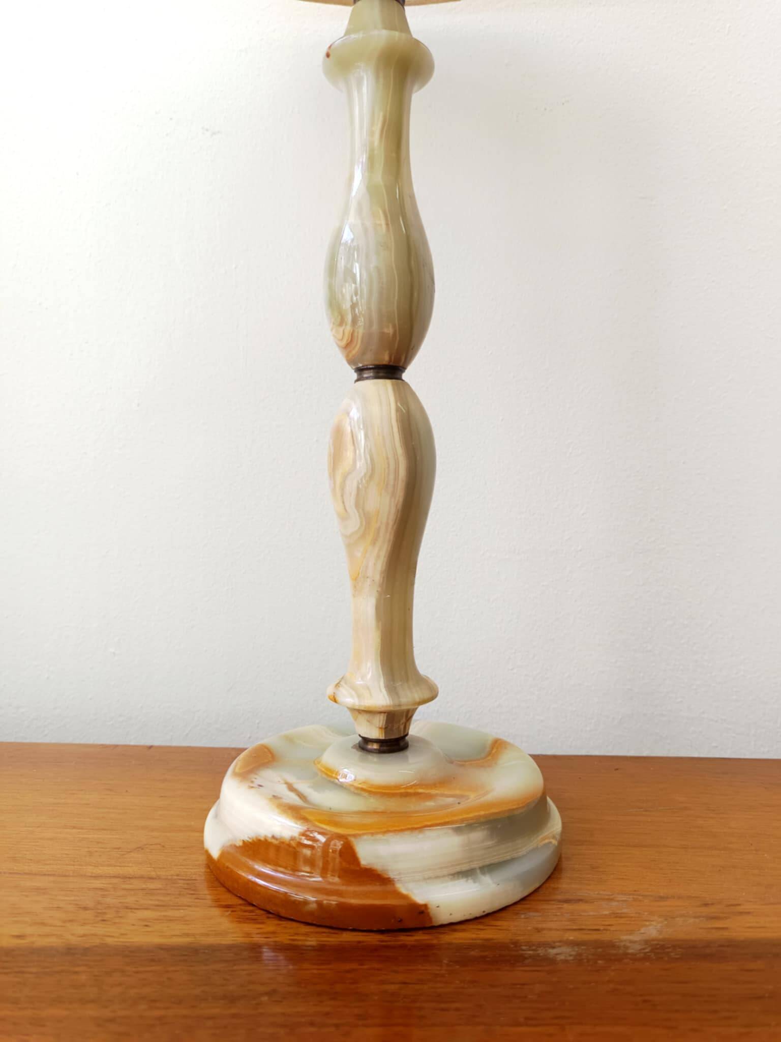 Onyx lamp 62cm vintage 1970