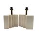Hollywood regency set of 2 ceramic table Lamps, France 1970s