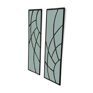 Deux vitraux en verre