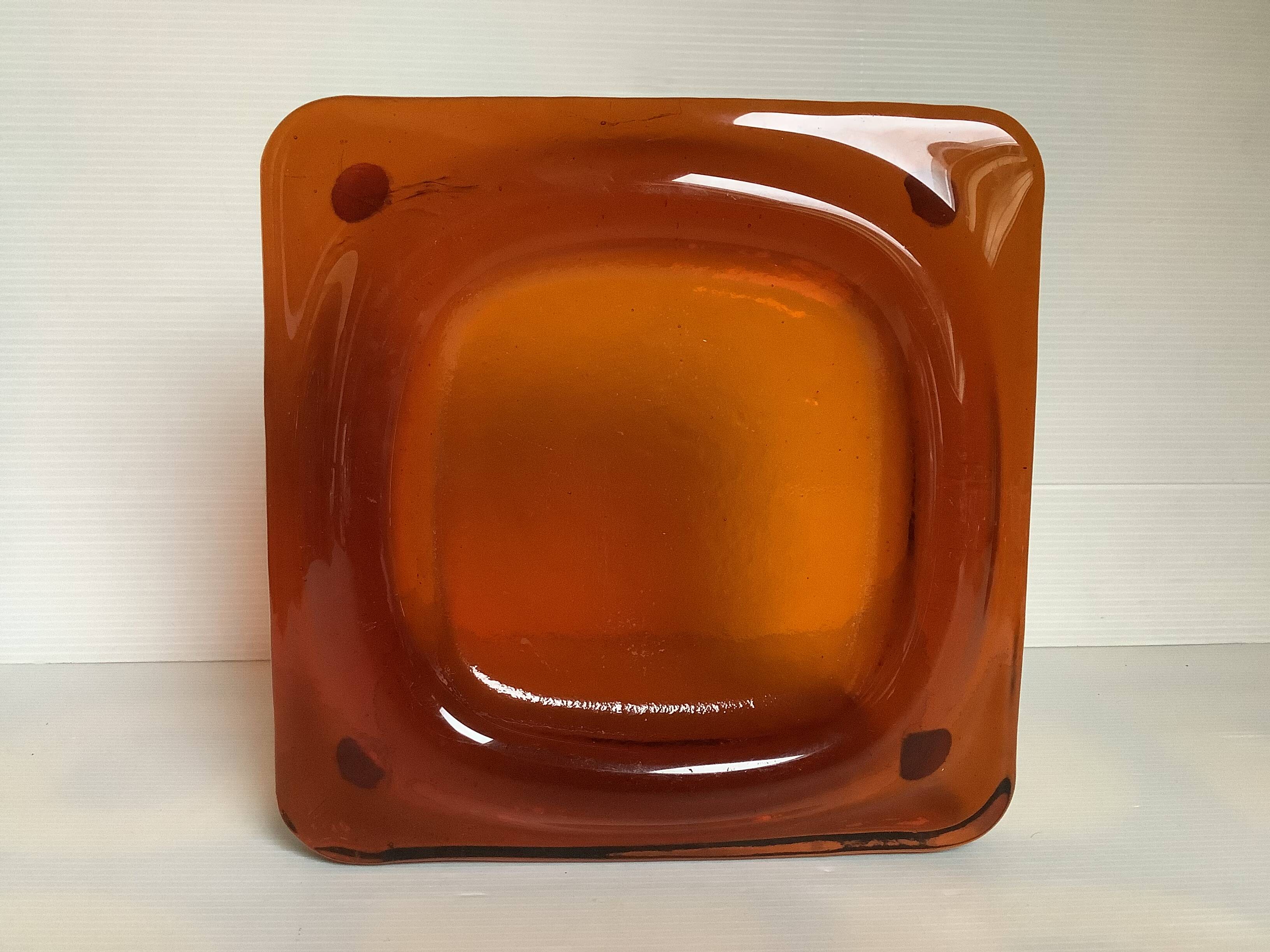Square glass tray