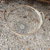 Old iron potato basket