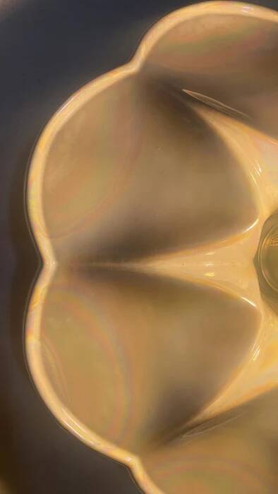 Mid-century iridescent porcelain wall lamp by Goebel for PAN Germany 1970s