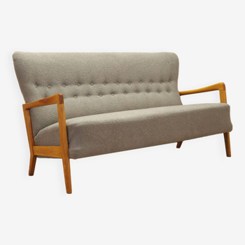 Beech sofa, Danish design, 1960s, designer: Soren Hansen, manufacturer: Fritz Hansen