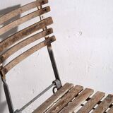 Chaises de jardin pliantes anciennes (c.1920). Ensemble de 2 pièces n°2