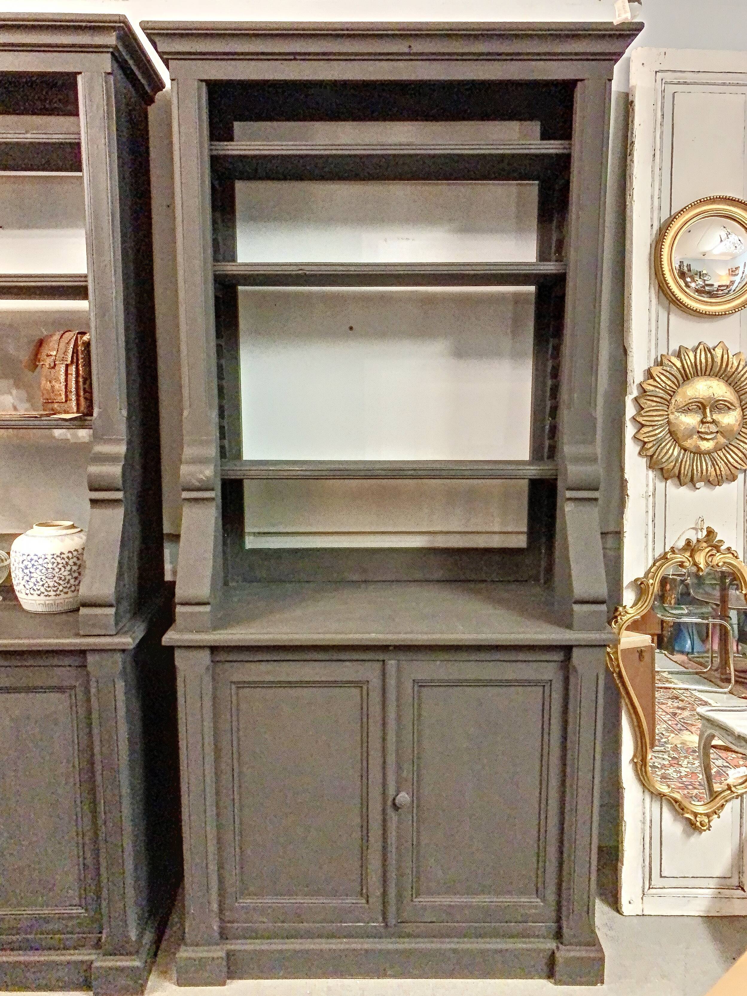 Pair of black China buffets