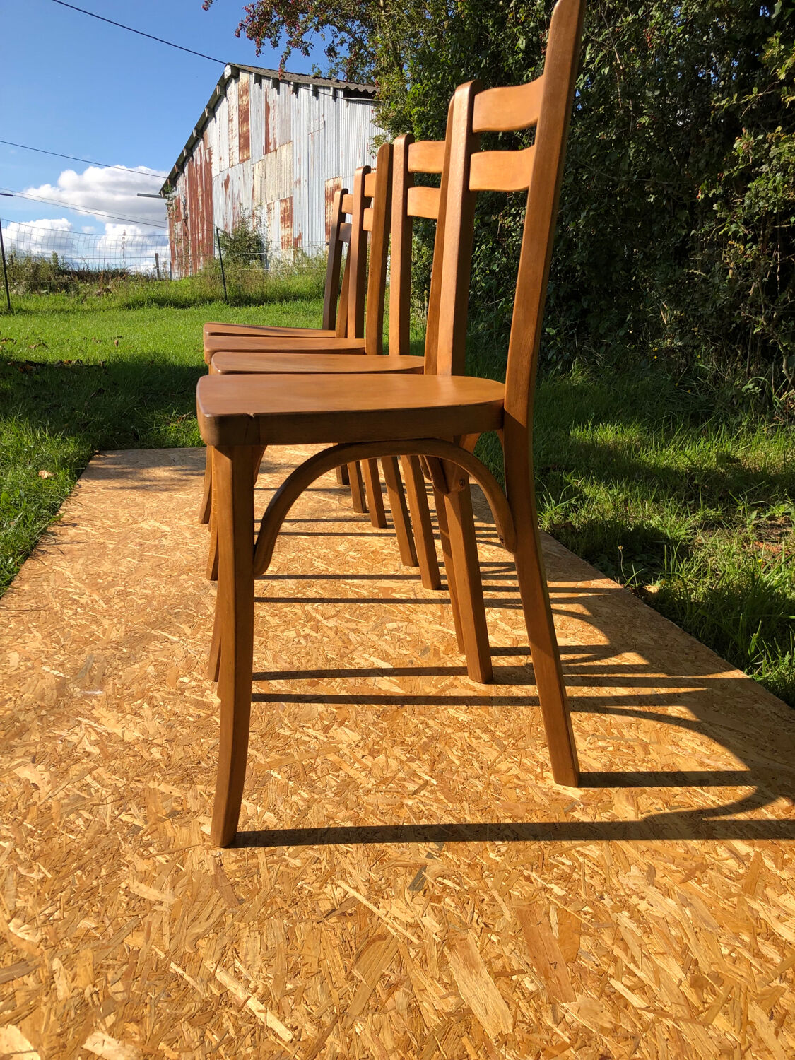 Set of 4 vintage chairs baumann