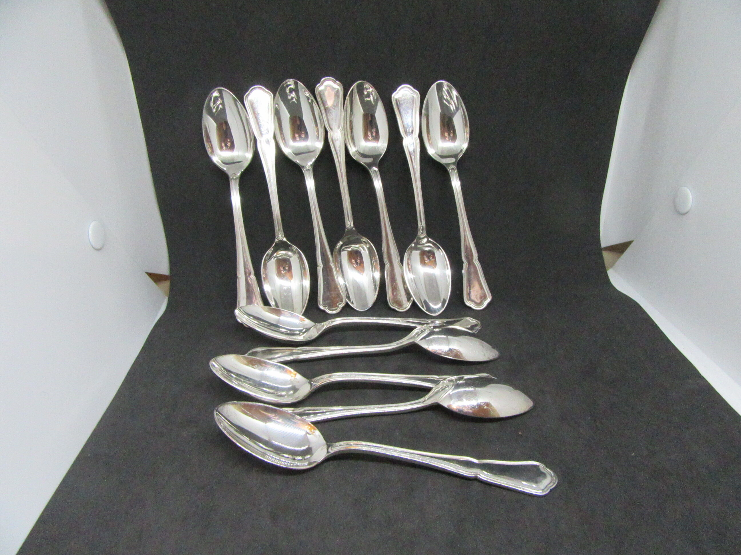 Teaspoons or tea metal argente- ercuis - model contours victoria-