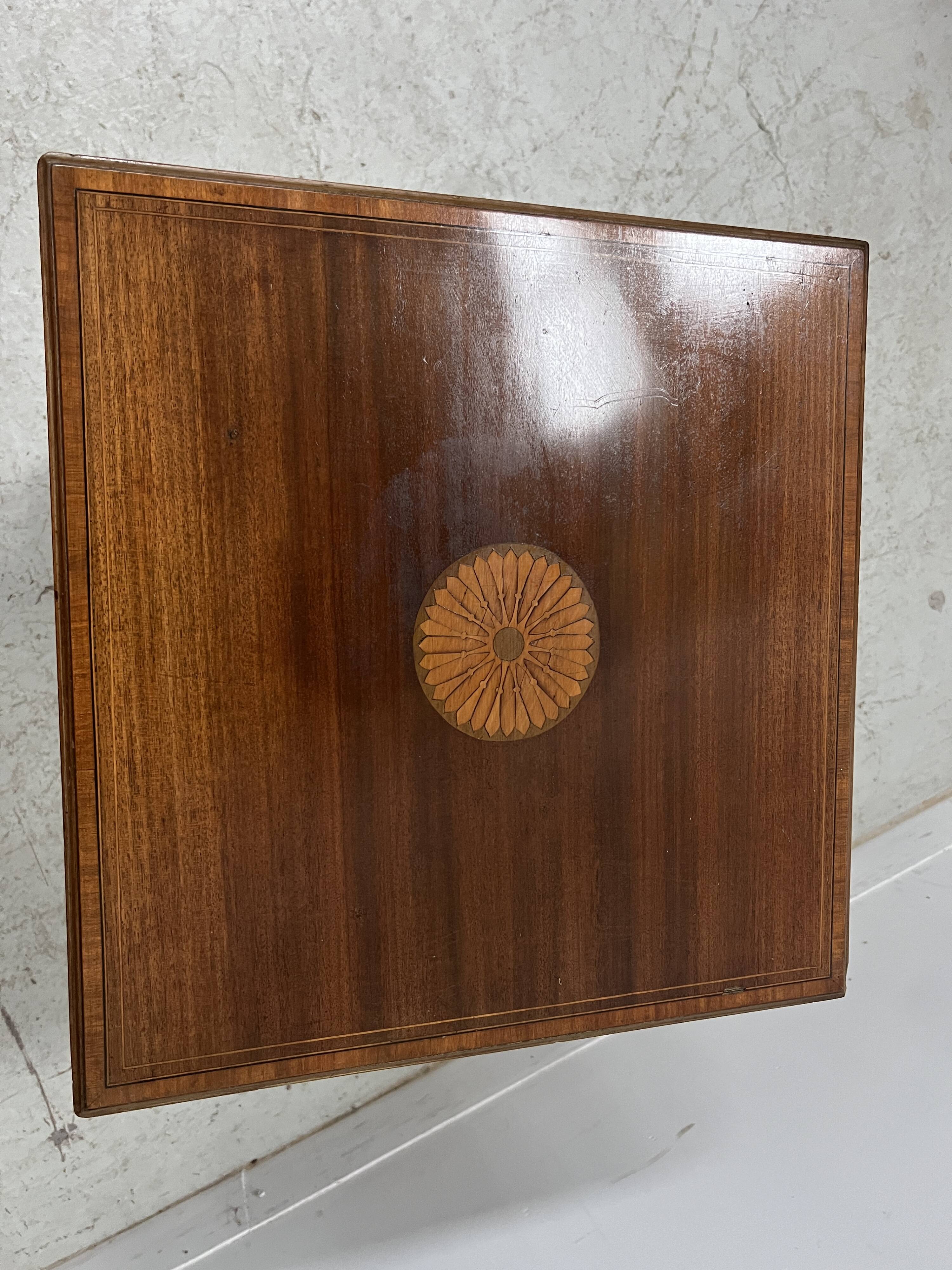 20th Century Mahogany Revolving Bookcase with Marquetry Top