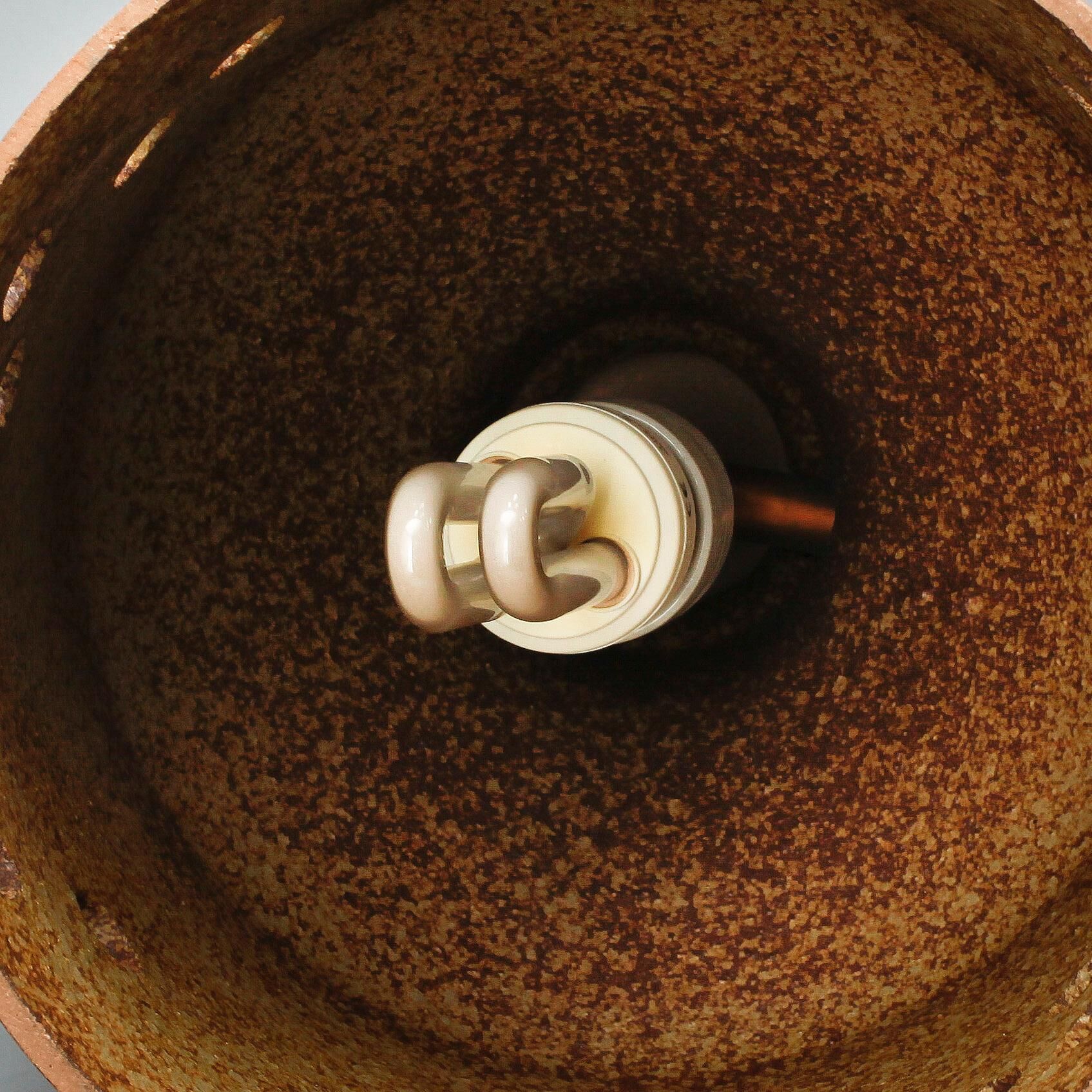 Unique ceramic and copper wall lights by Lisa Larson, Studioarbete Gustavsberg, Sweden, 1960.
