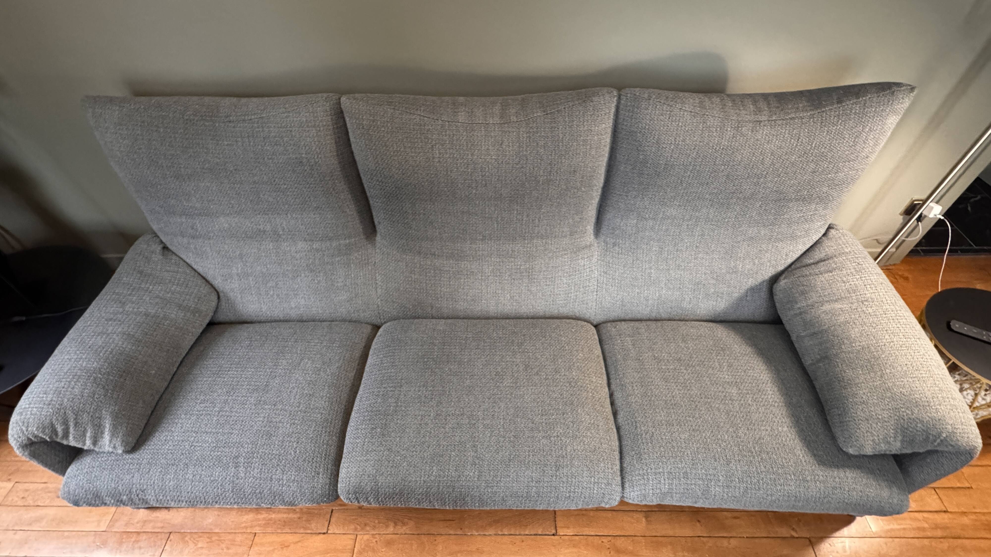Maralunga 3-seater sofa Cassina (Vico Magistretti) grey wool fabric