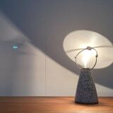 Vintage Postmodern Eno table lamp in glass and terrazzo from Ikea, 1990s.