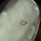 Brush holder and soap holder hamage nord, art nouveau, floral décor edging gold.