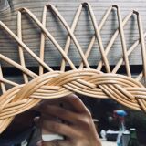 Vintage rattan mirror 37x37cm