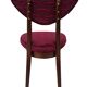 Heart-shaped mid-century chair in burgundy velvet New Waves, Europe, 1960s