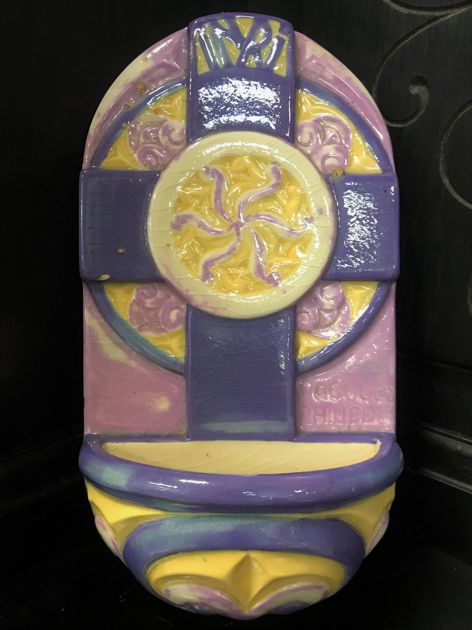 Quimper earthenware font 1930s