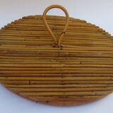 Rattan tray, vintage 1970