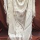 Old white lace tablecloth