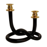 Candelabra "Dorothy Thorpe" in black lucite. USA 1960s.