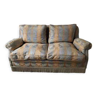 Jacquard fabric sofa with feather filling