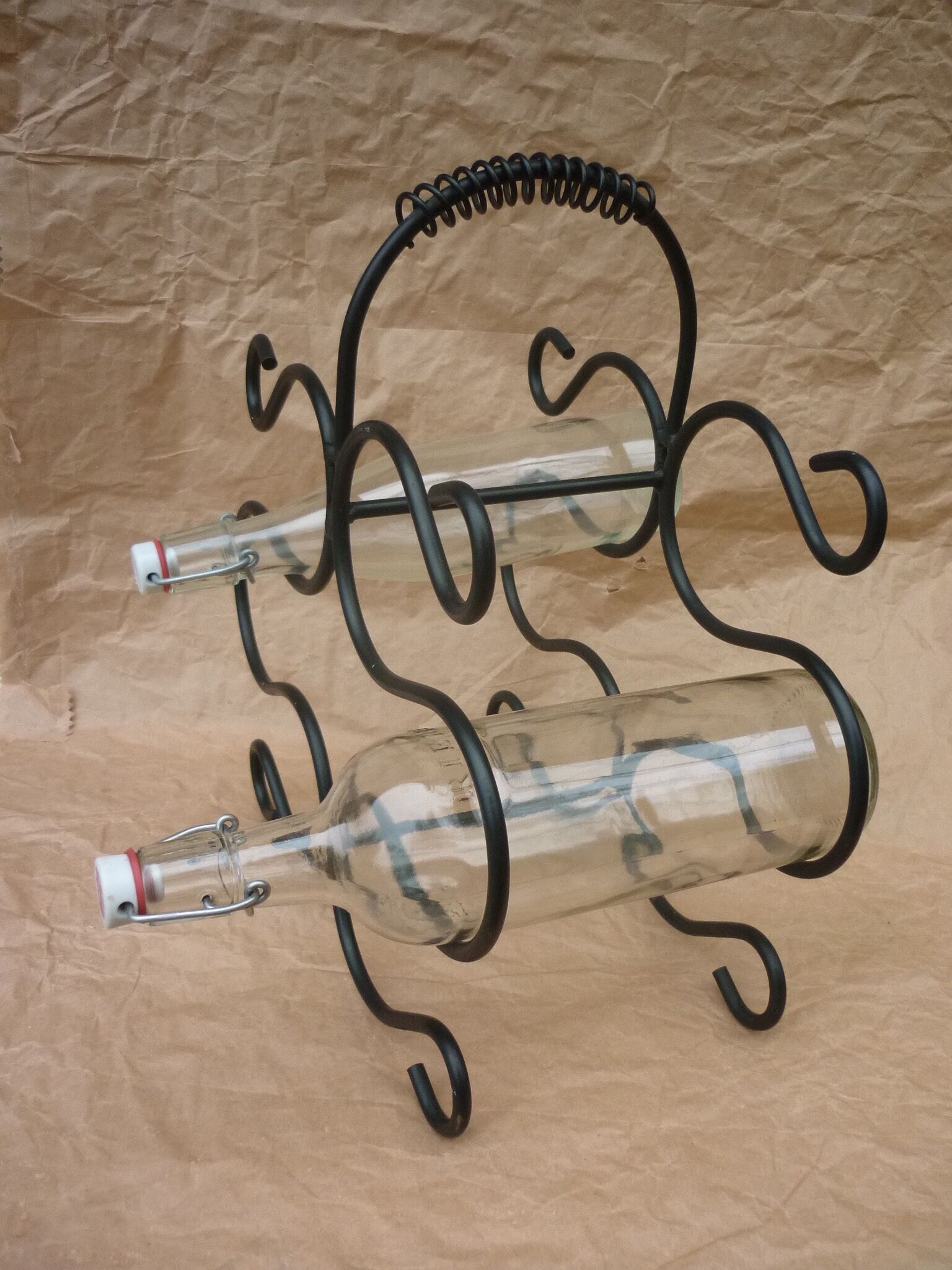 Door bottles in wrought iron