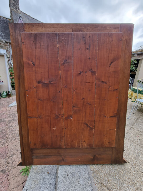 Miroir Trumeau, Henri II, début XXème, chêne et miroir biseauté